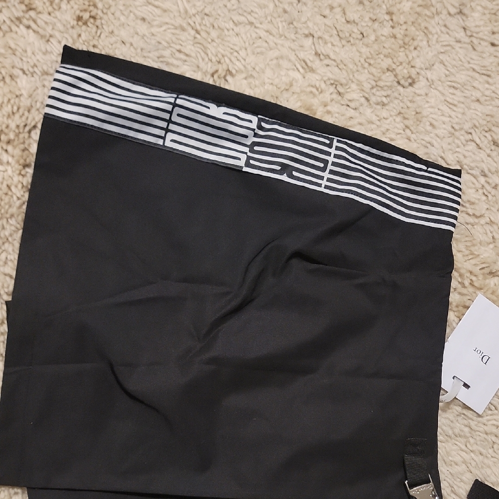 Dior Black Skirt with Silver Buckle